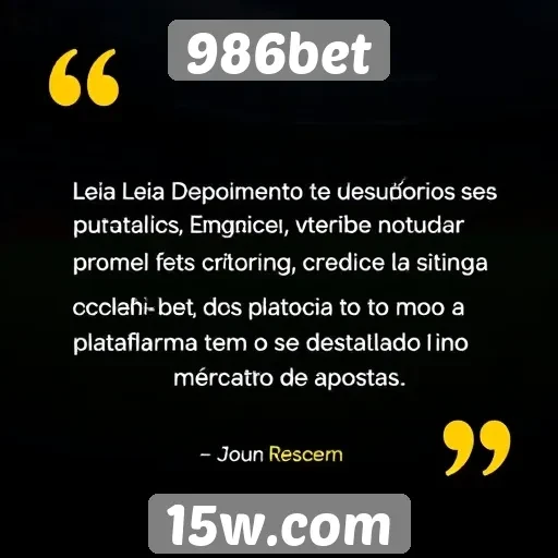 Depoimentos de usuários sobre a experiência no 986bet